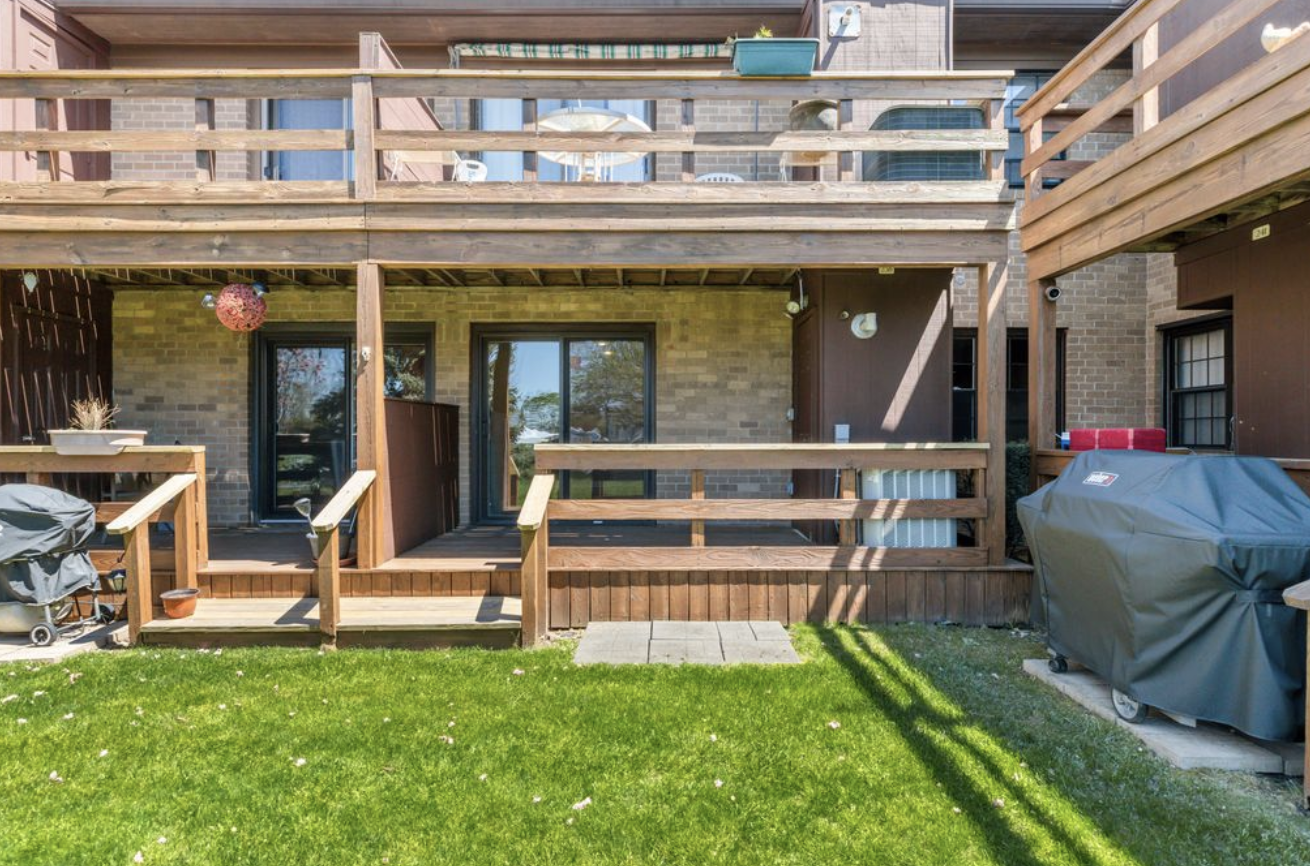 backyard view with deck  283 Mariners Way, Copiague NY