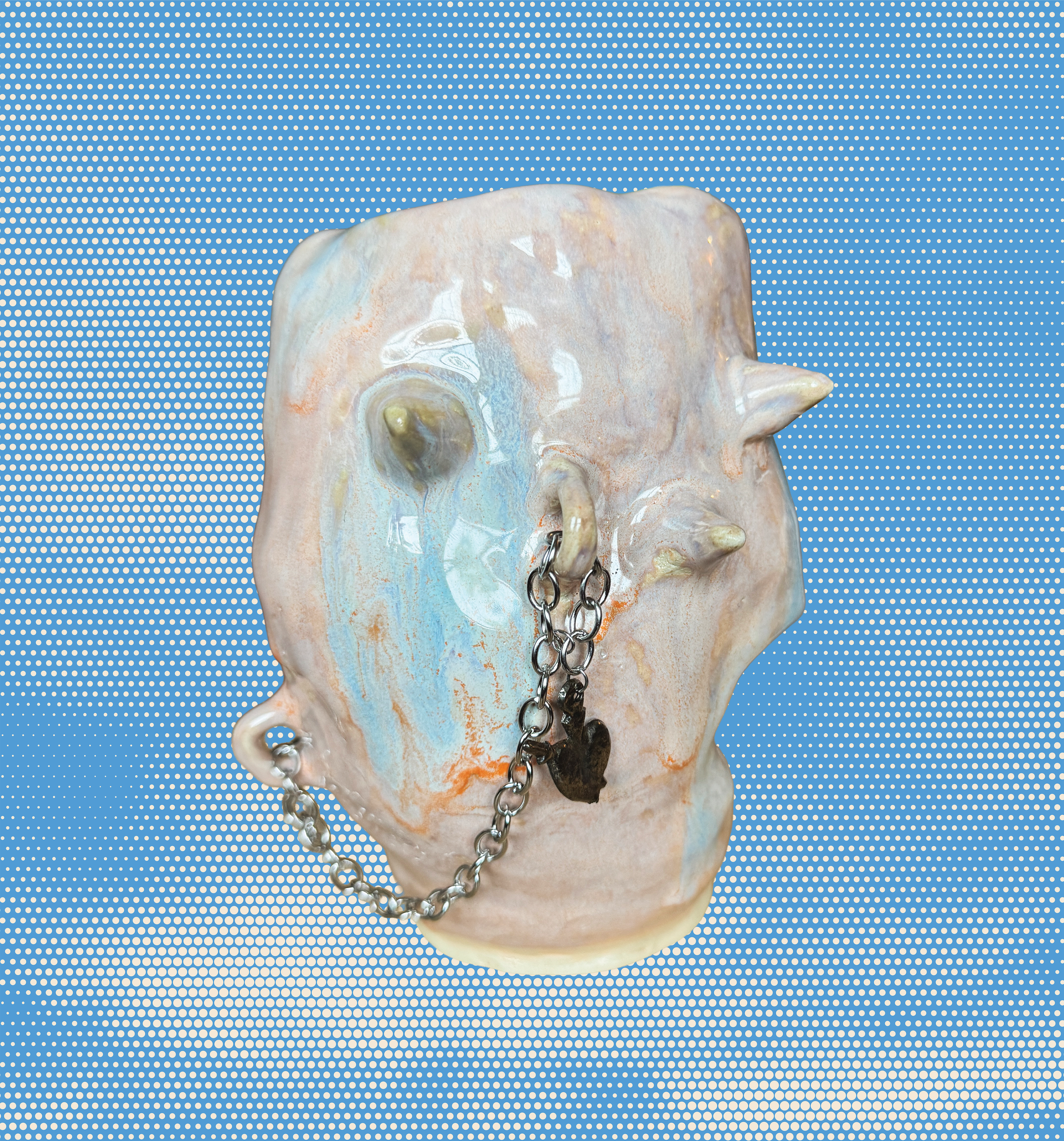 Spike Vase with Chain