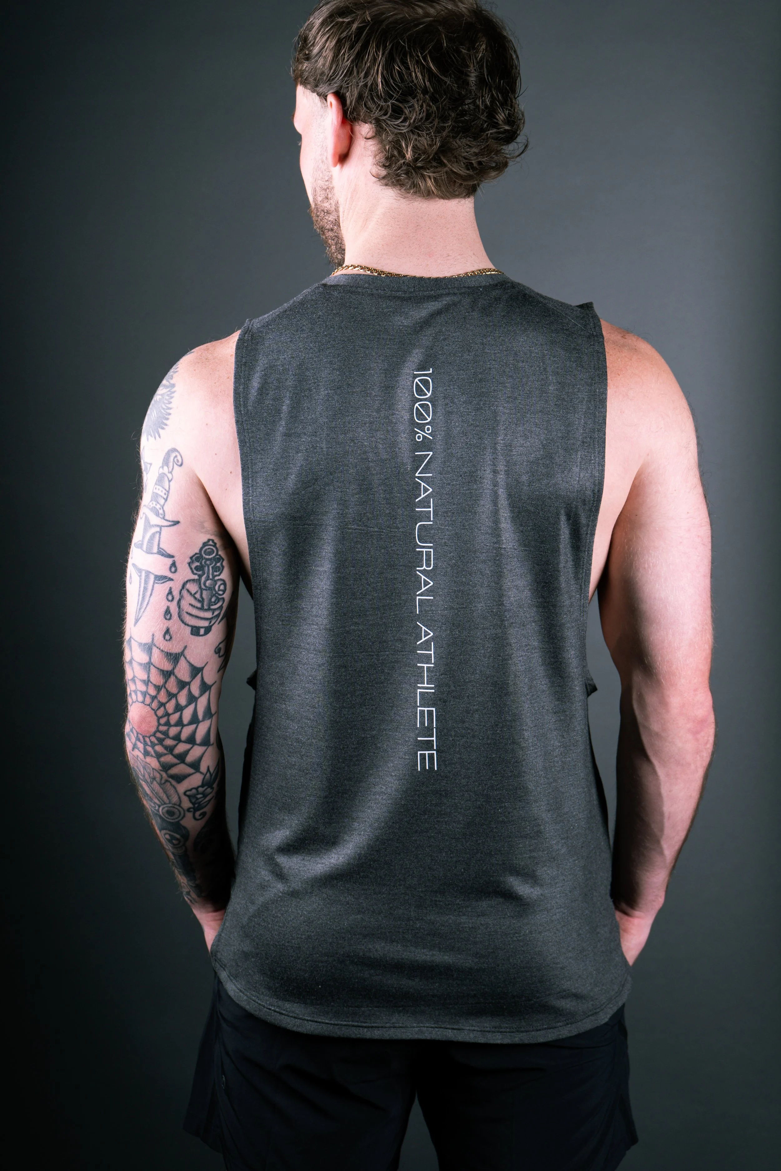 High Neck Tank Grey