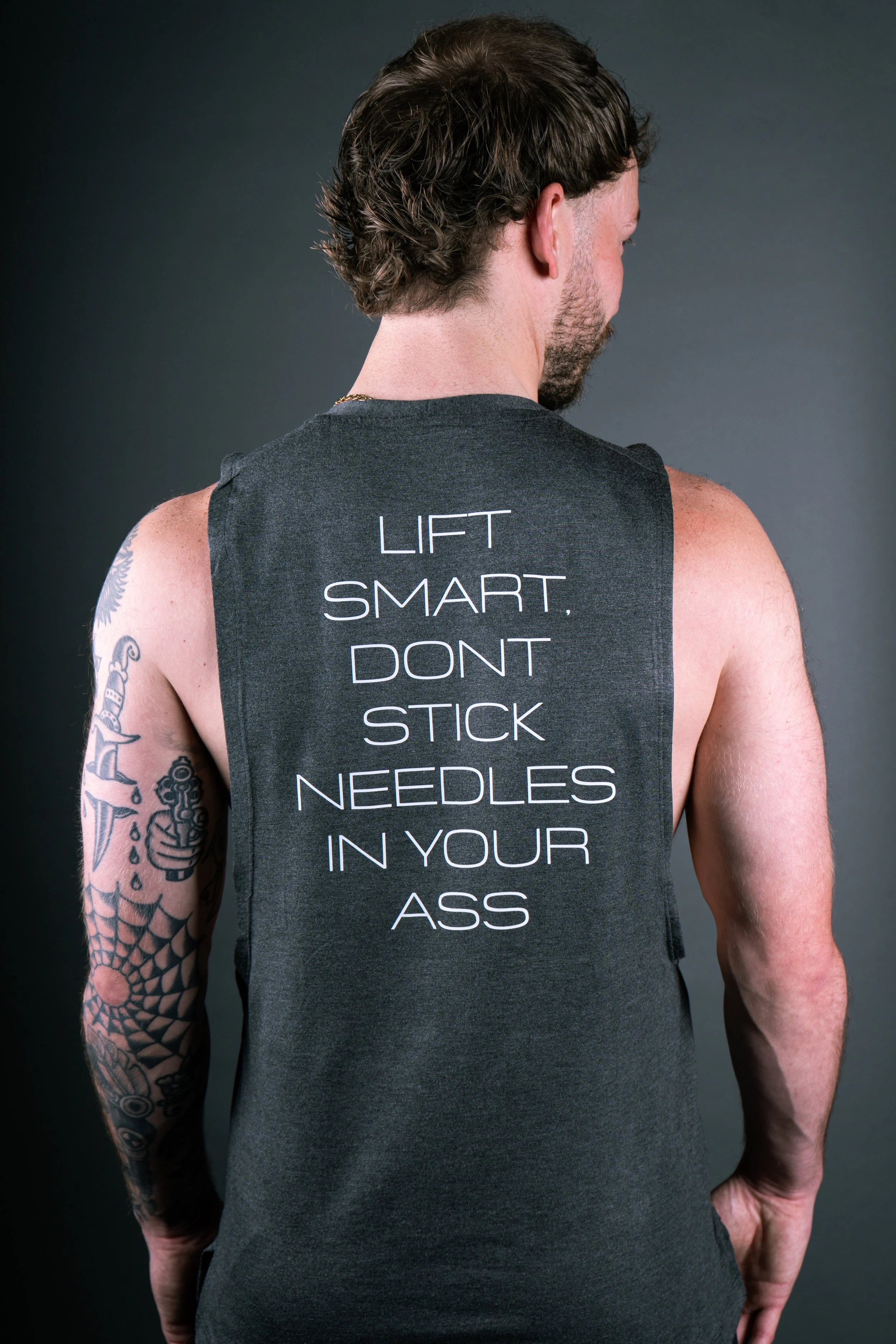 High Neck Tank Grey