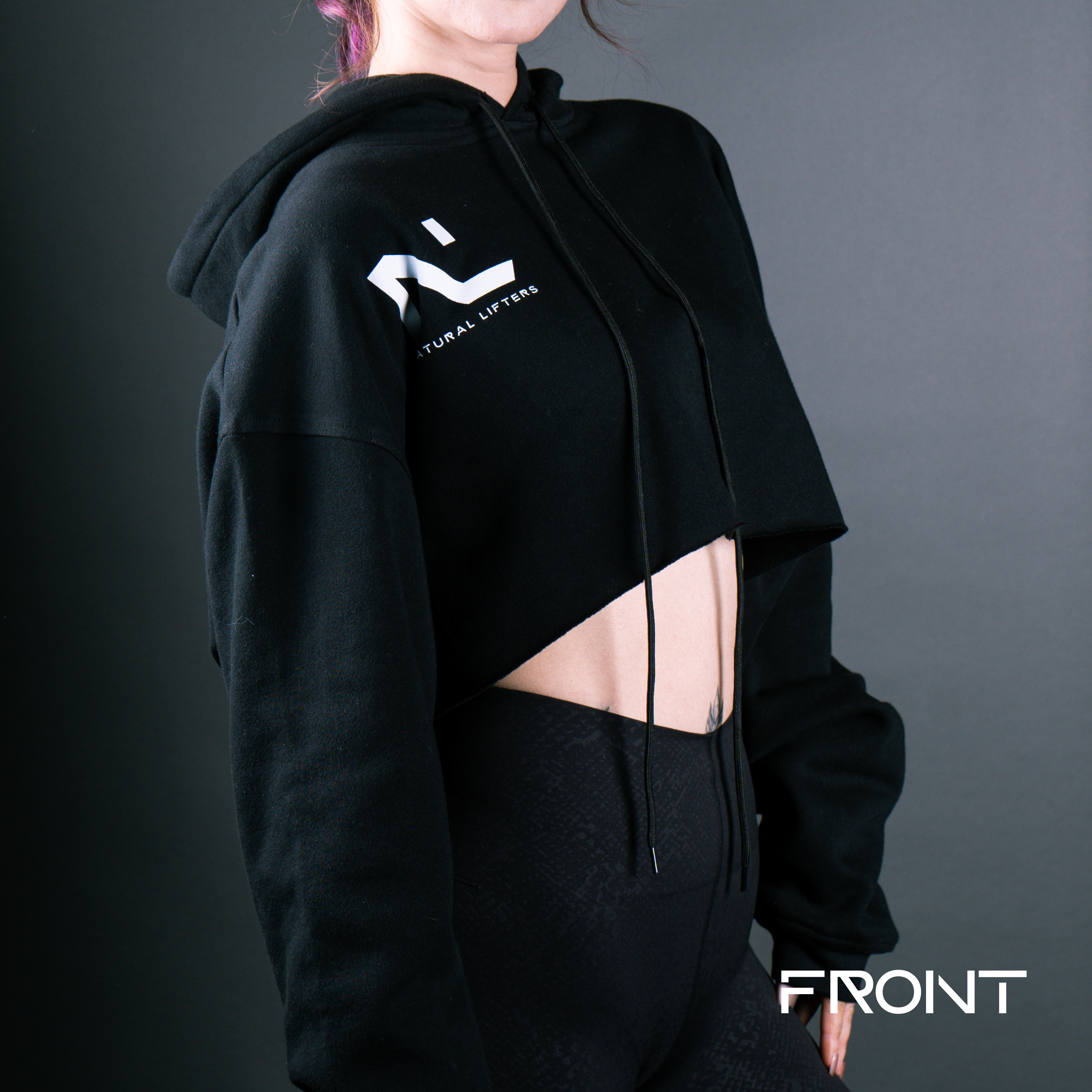Cropped Hoodie / Black