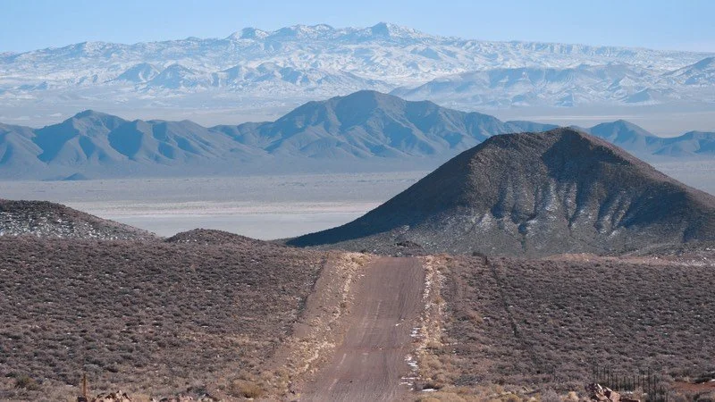 Road leading into the Nevada landscape