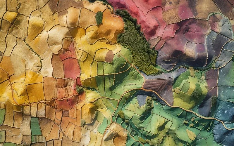 Colorful GIS map