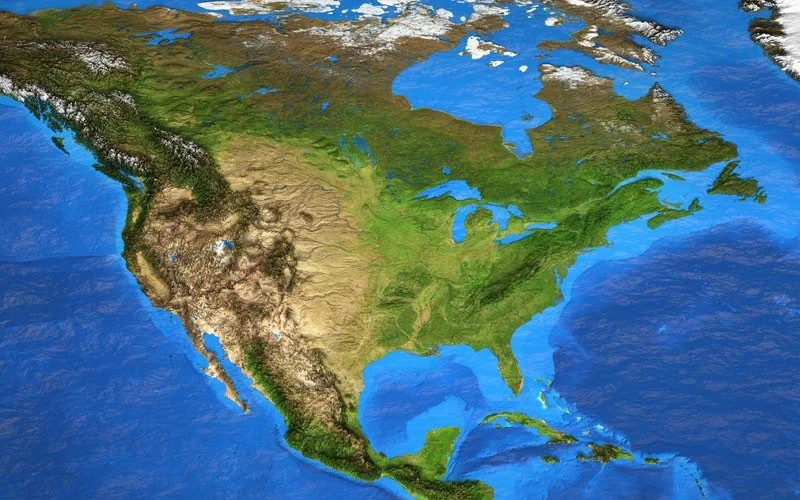 Map of the continental United States