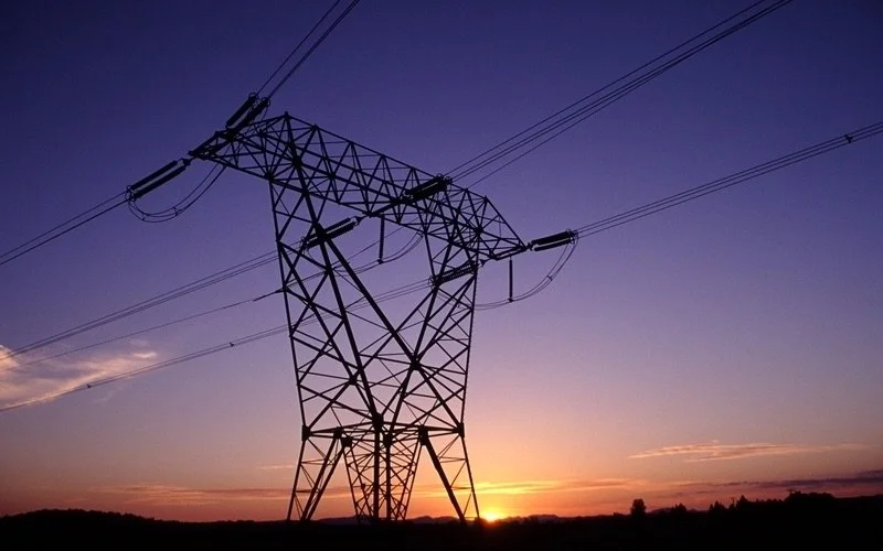 Electrical tower in front of a beautiful sky