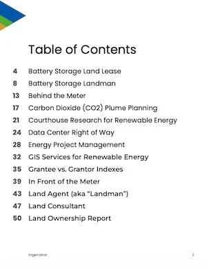 eBook table of contents