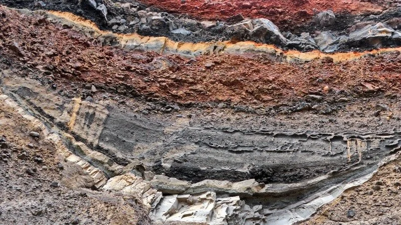 Layers of the earth underground