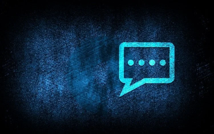 Social chat icon on a dark background