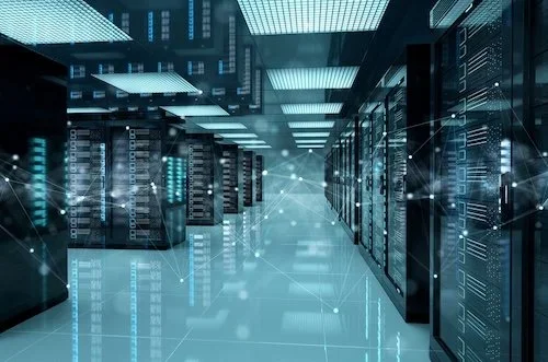 Inside of a data center
