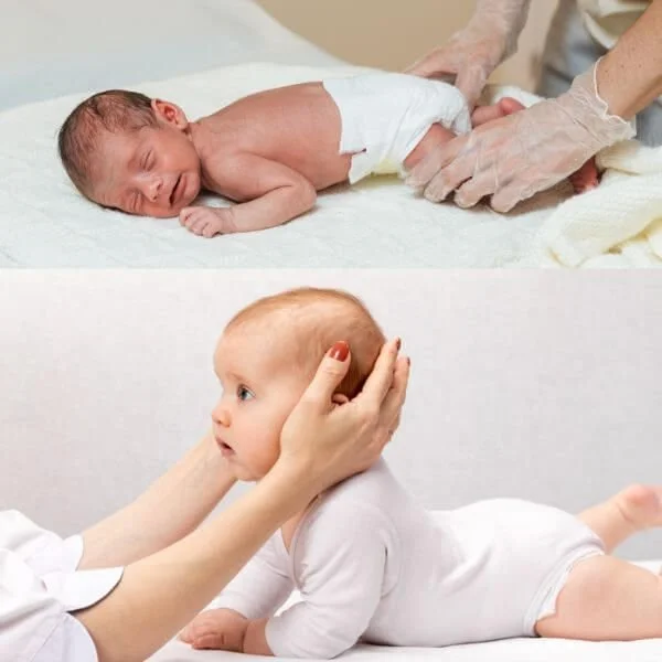 infanct development of cervivcal and lumar lordosis