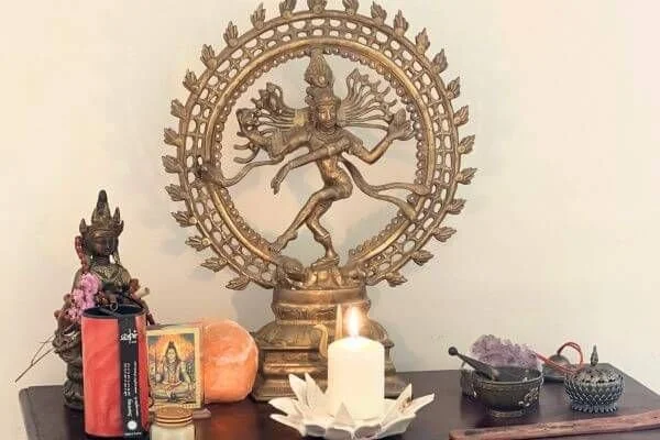 Altar at rocket yoga teacher training Lisbon Portugal