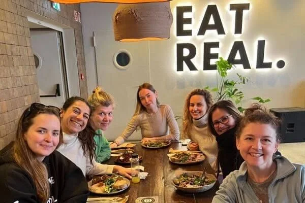 Rocket yoga teacher training community lunch Lisbon Portugal