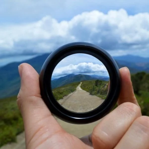 lens to bring view into focus