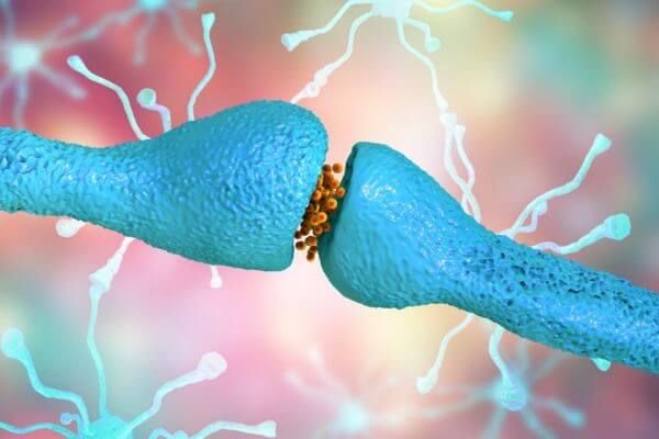 illustration of nerve synapse energy