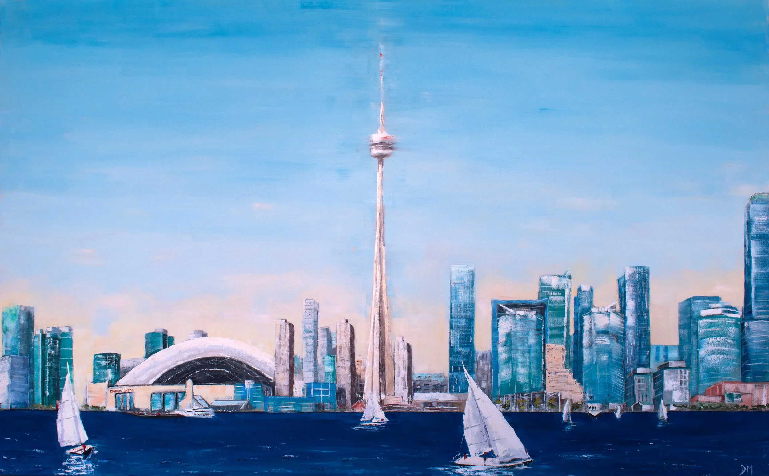 Sails Beneath the Tower -Harbourfront Toronto