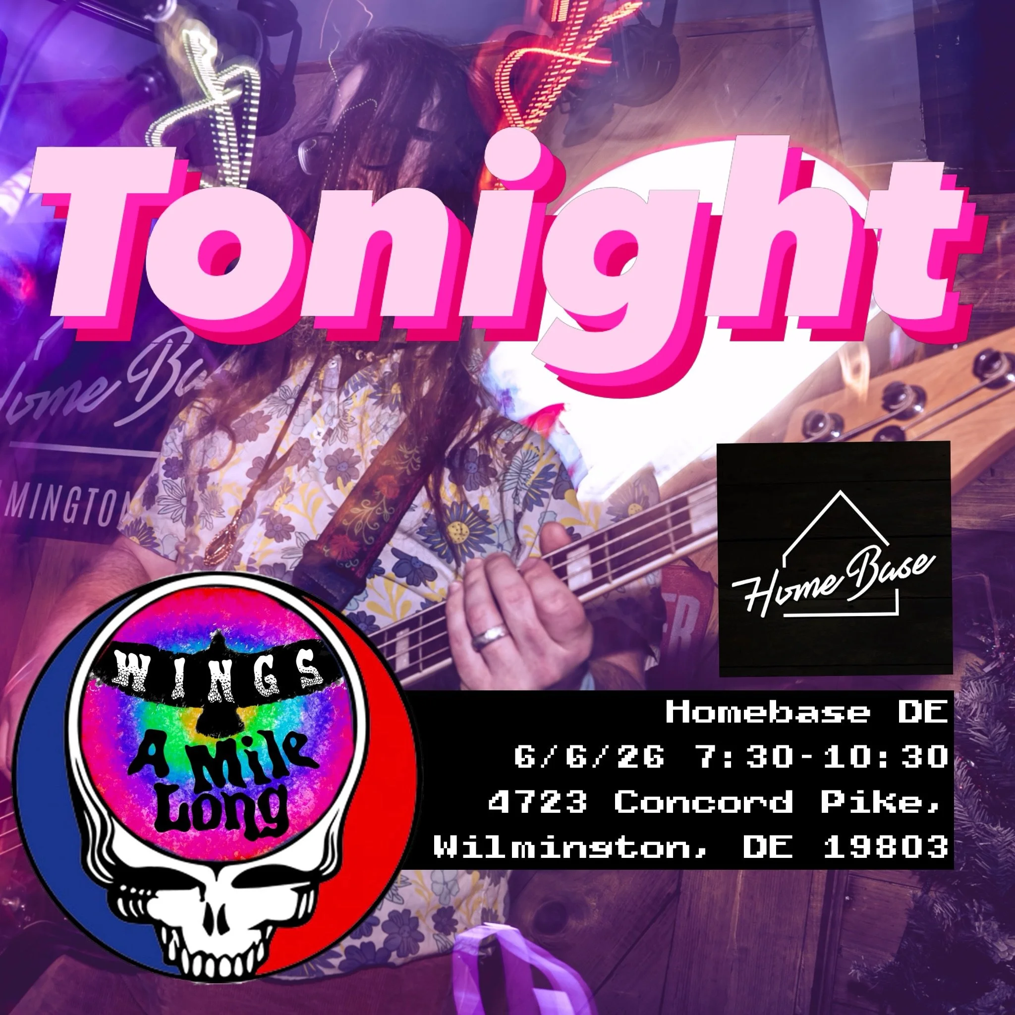 We are back at @homebasedelaware TONIGHT 7:30-10:30 for Grateful Dead Night ✌️ #gratefuldead #jamband #wilmington