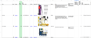 Preview of the finished sourcing sheet
