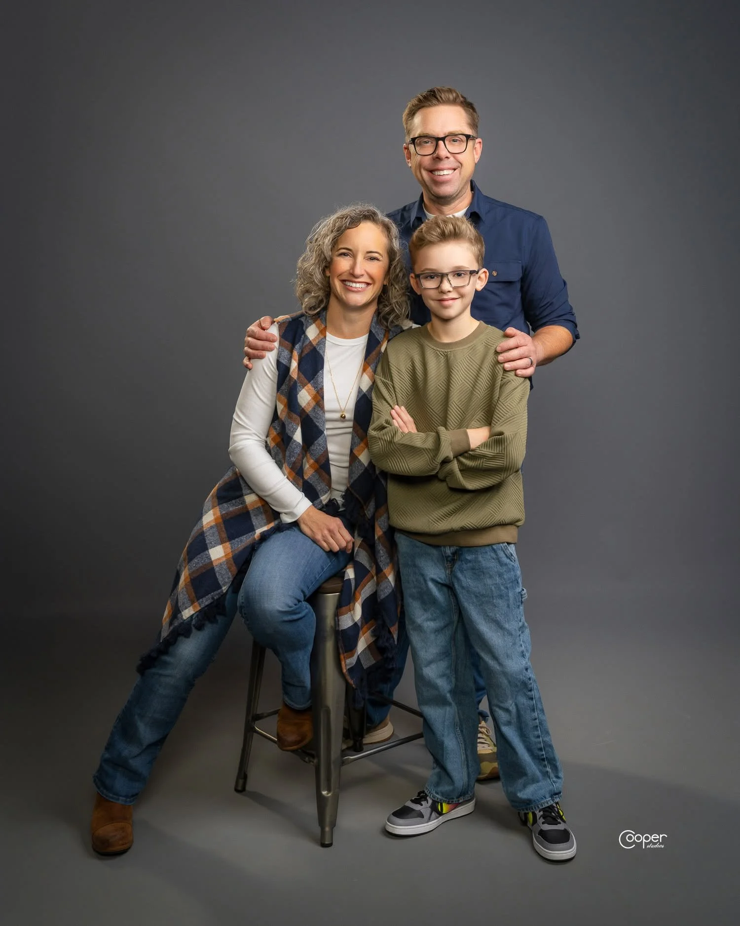 Jeff Slakey with his family, photo by Cooper Studios