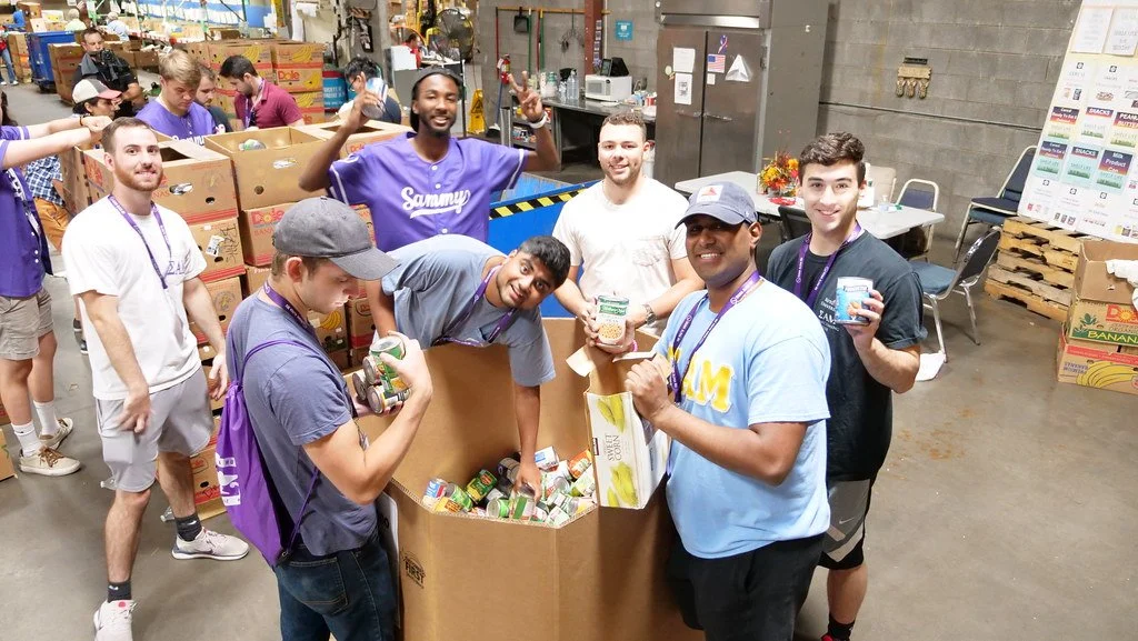 Undergraduates giving back to their community through a food bank