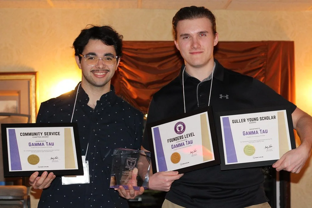 Gamma Tau award recipients for community service