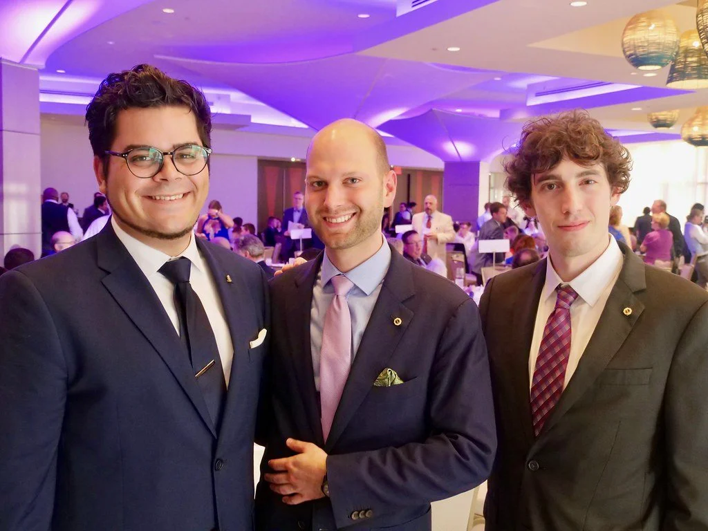 Fratres posing at a conference-convention
