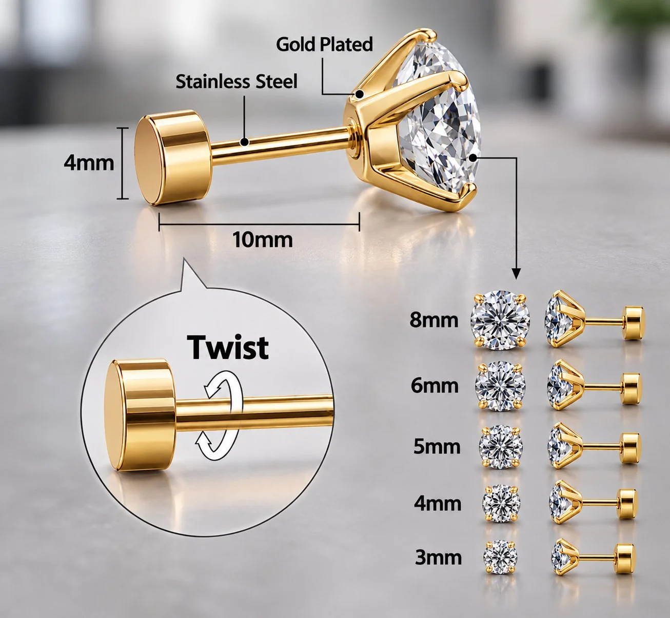 Screw-back Earring