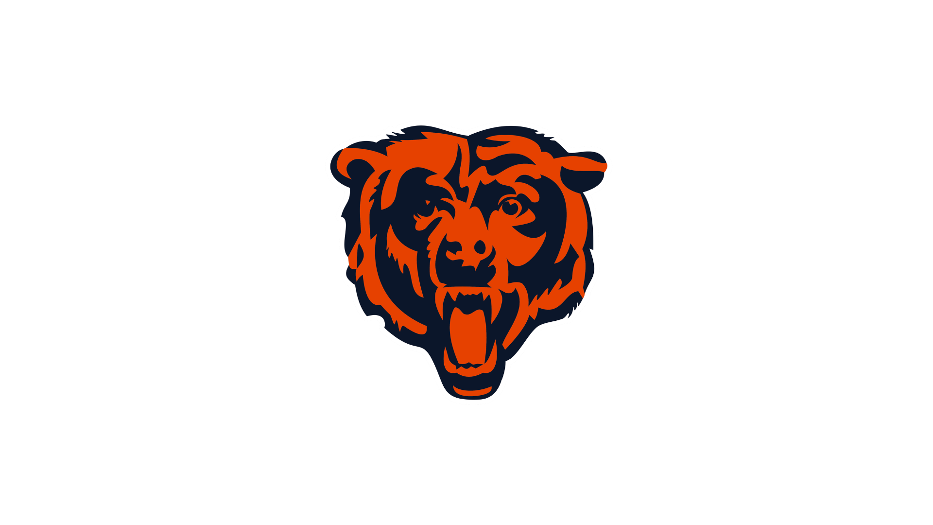 Logo of a bear’s head in orange and black with white outline, set against a black background.