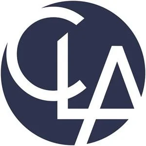 Logo with overlapping letters C, L, and A inside a dark blue circle.
