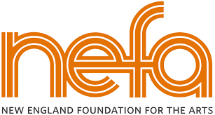 Logo of the New England Foundation for the Arts, with the capitalized letters 'NEFA' in orange and black.