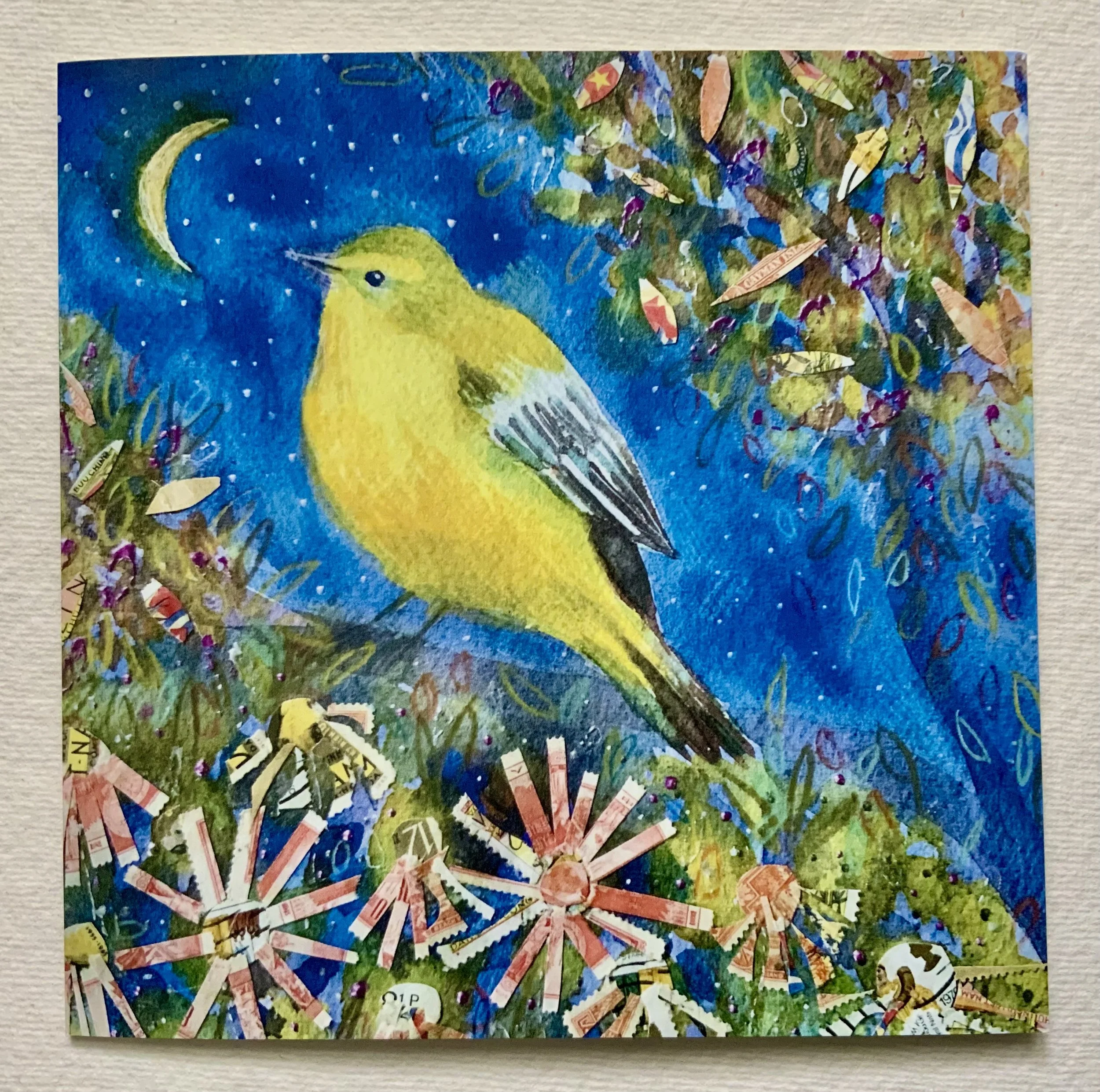 Yellow Wagtail blank Greetings Card