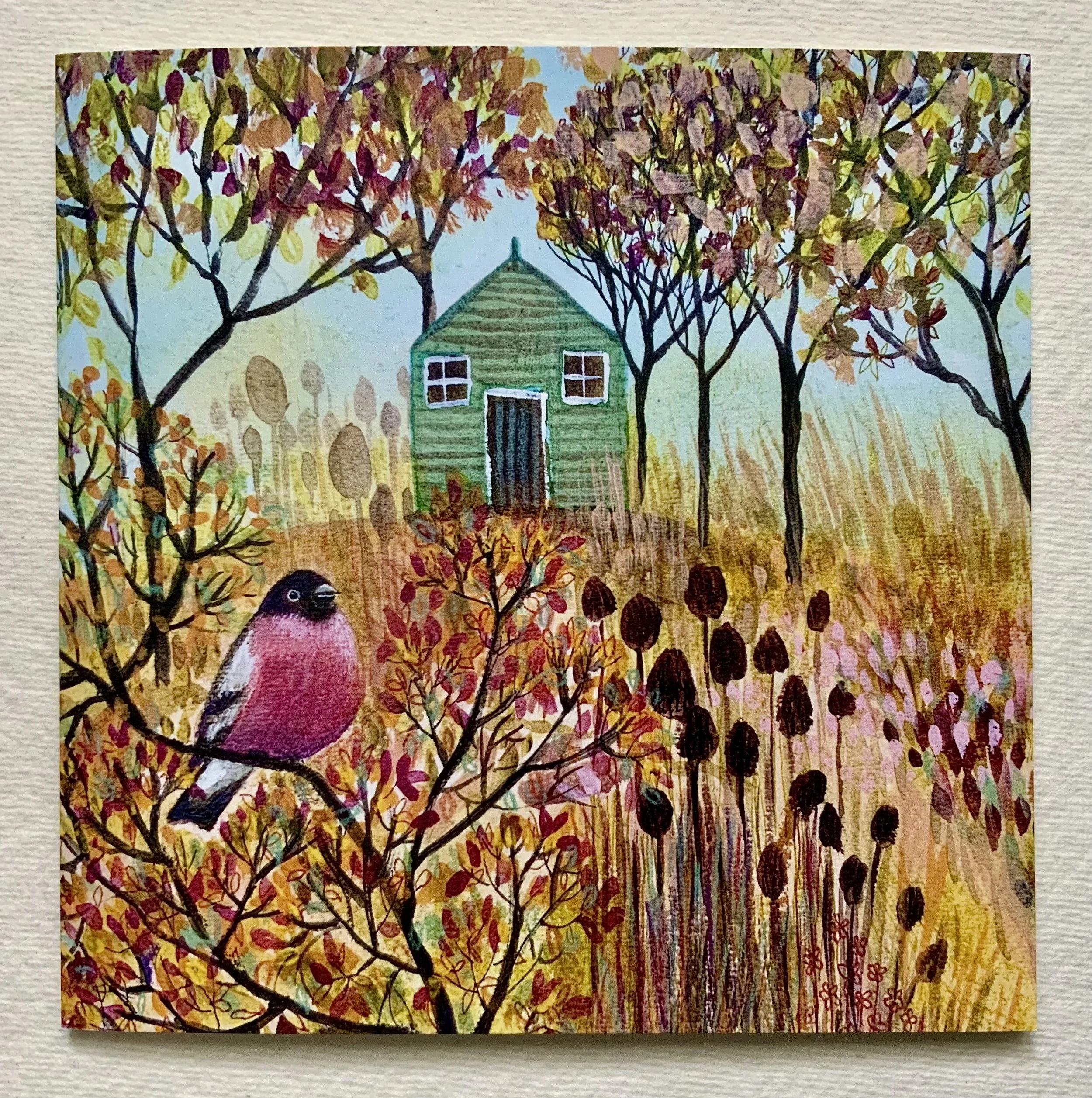 Autumn Garden, blank greetings card.
