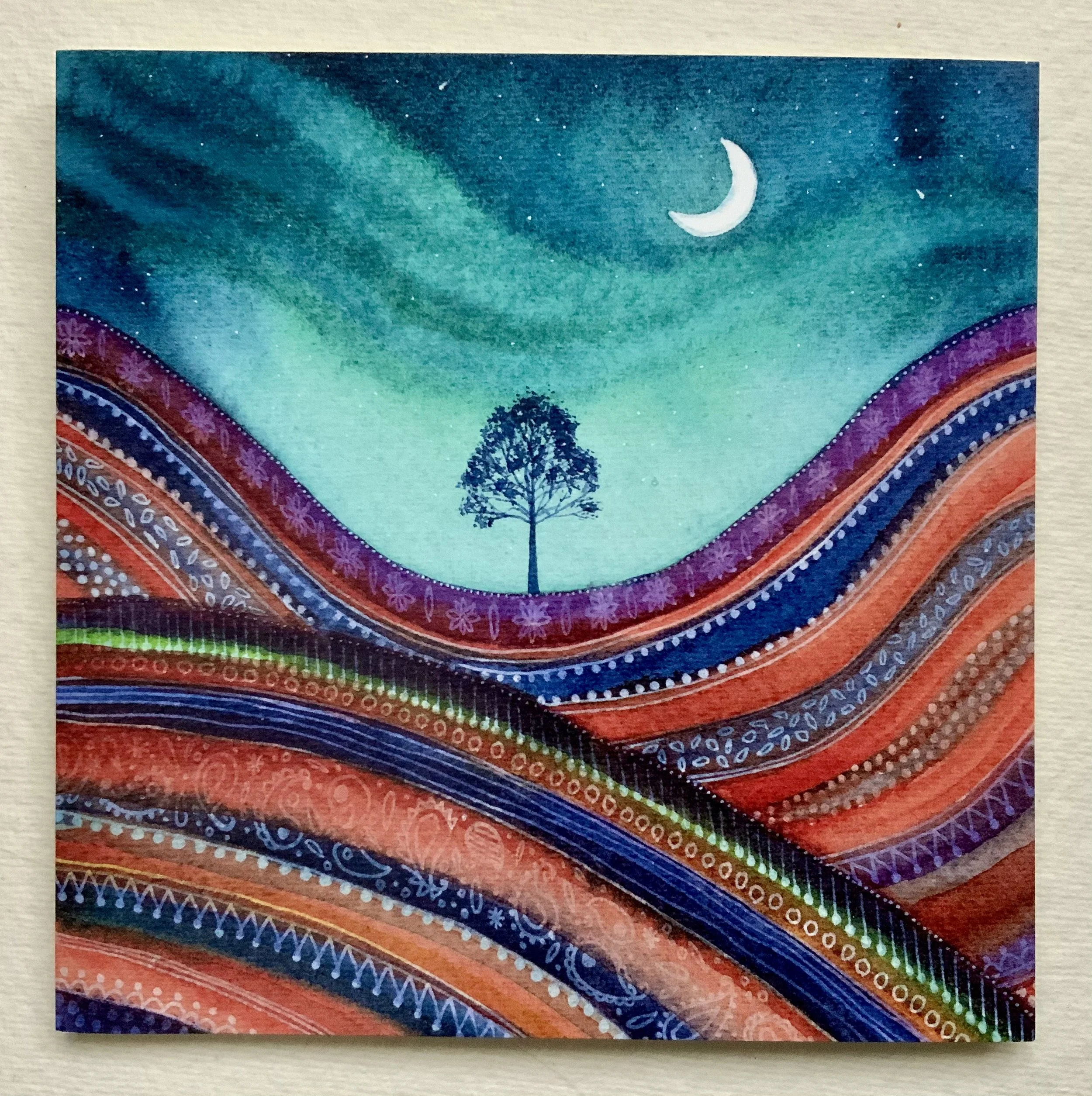 Sycamore Gap, blank Greetings Card