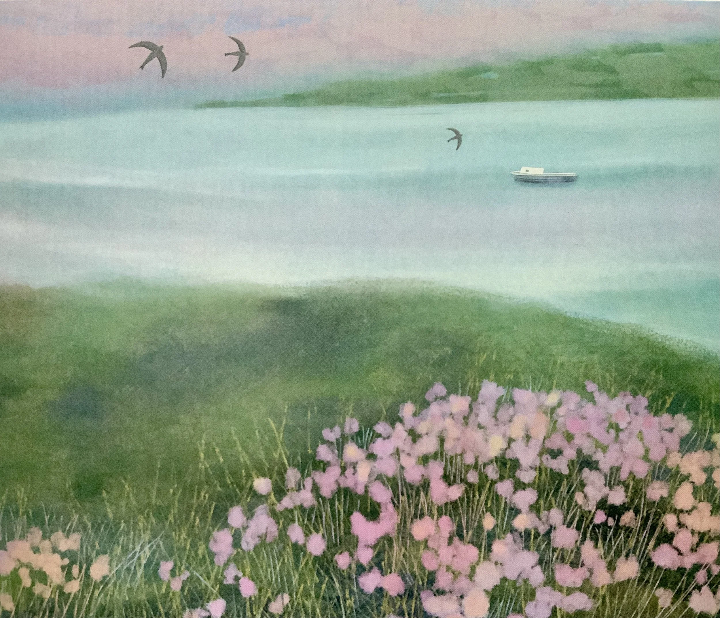 Estuary View, Blank Greetings Card