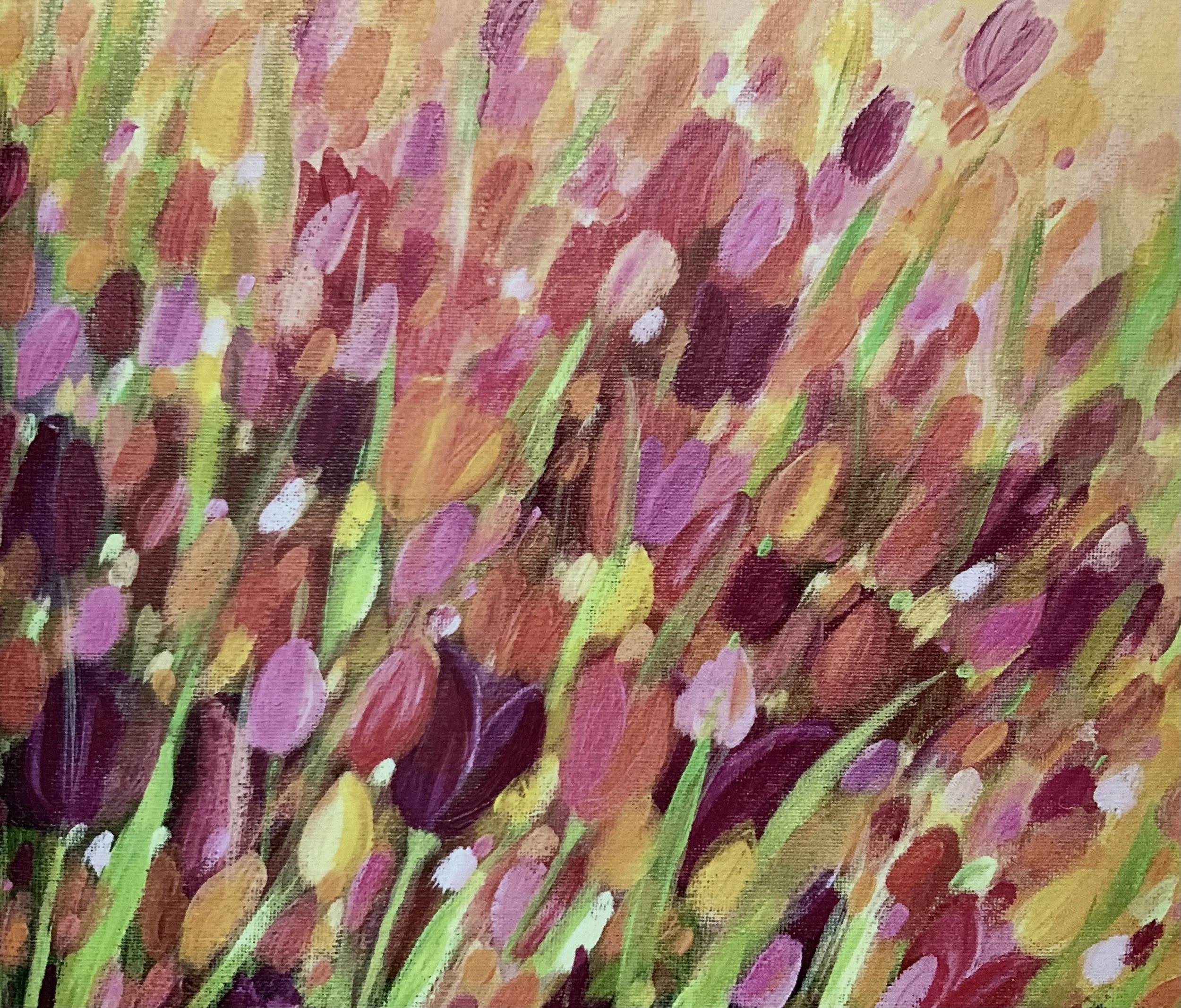 Springtime Tulips, ,  Blank Greetings Card