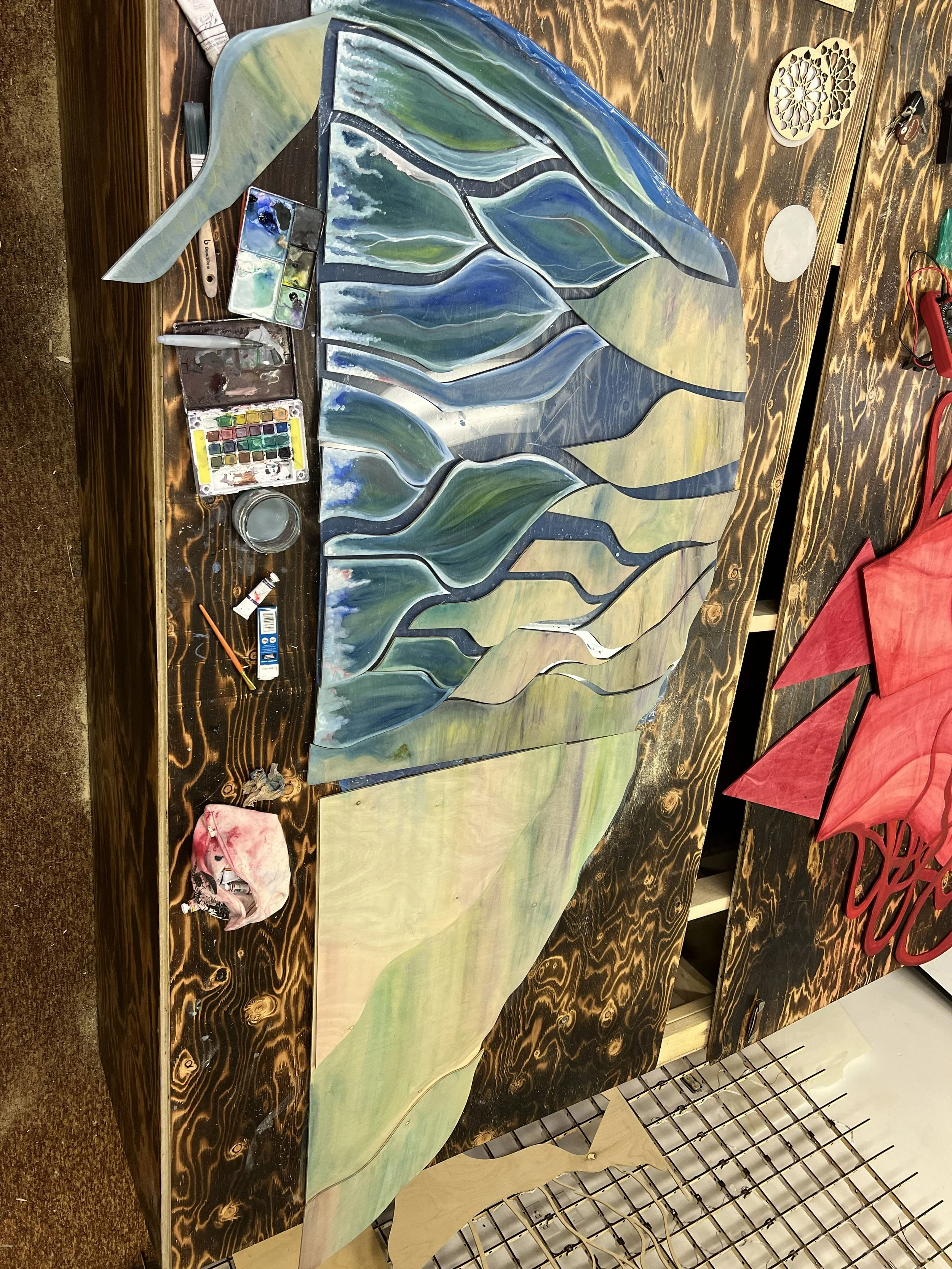 pop up book in progress waterfall page.jpg