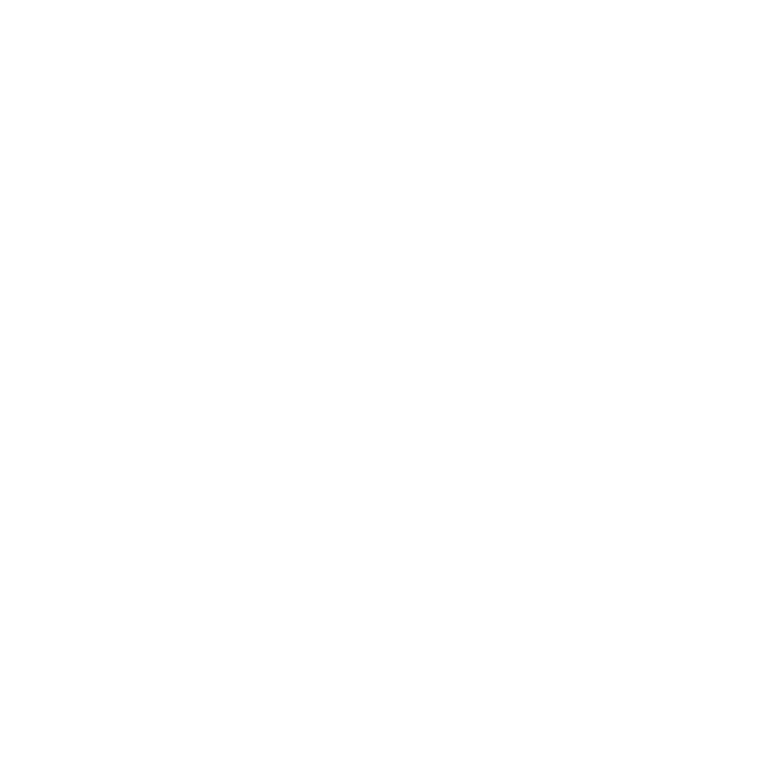 Abstract white geometric line art on black background with overlapping curves and twists.