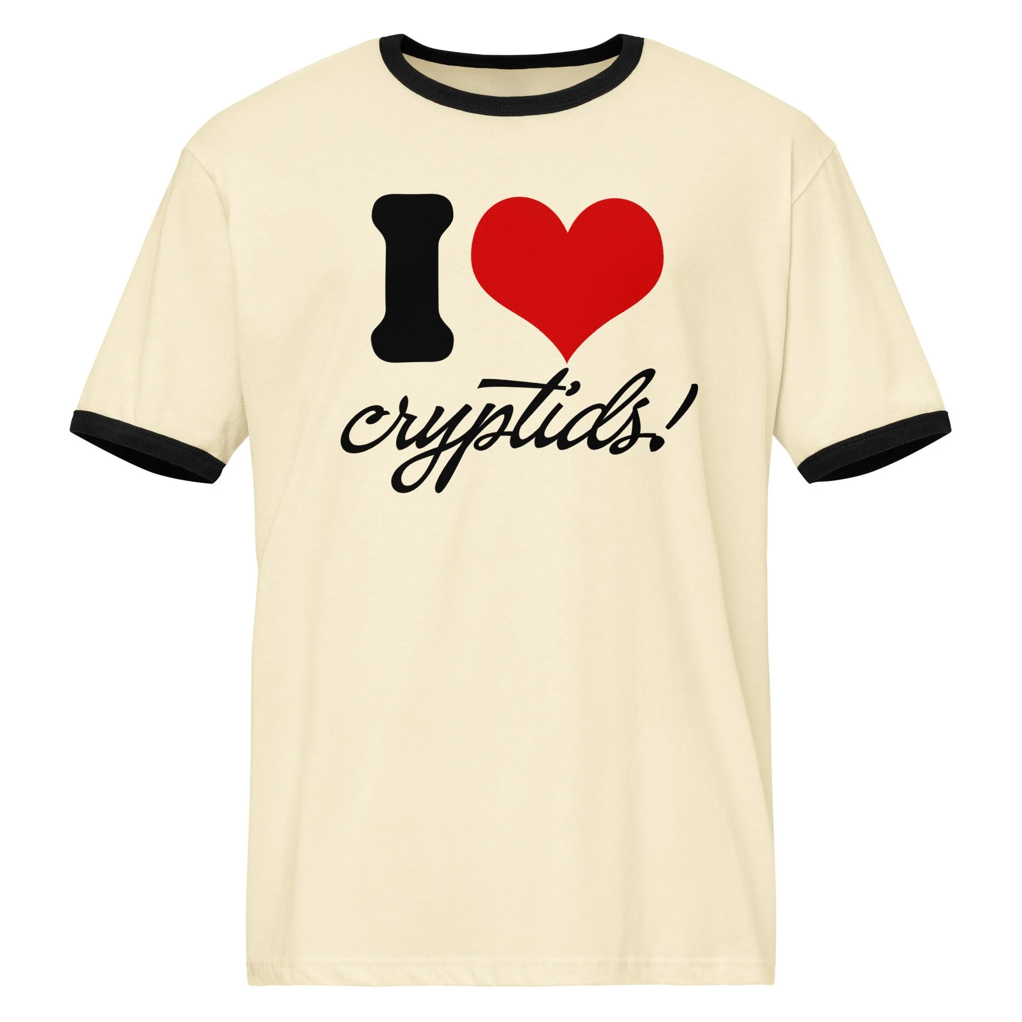 I Love Cryptids! Unisex Ringer Tee (S-3XL)