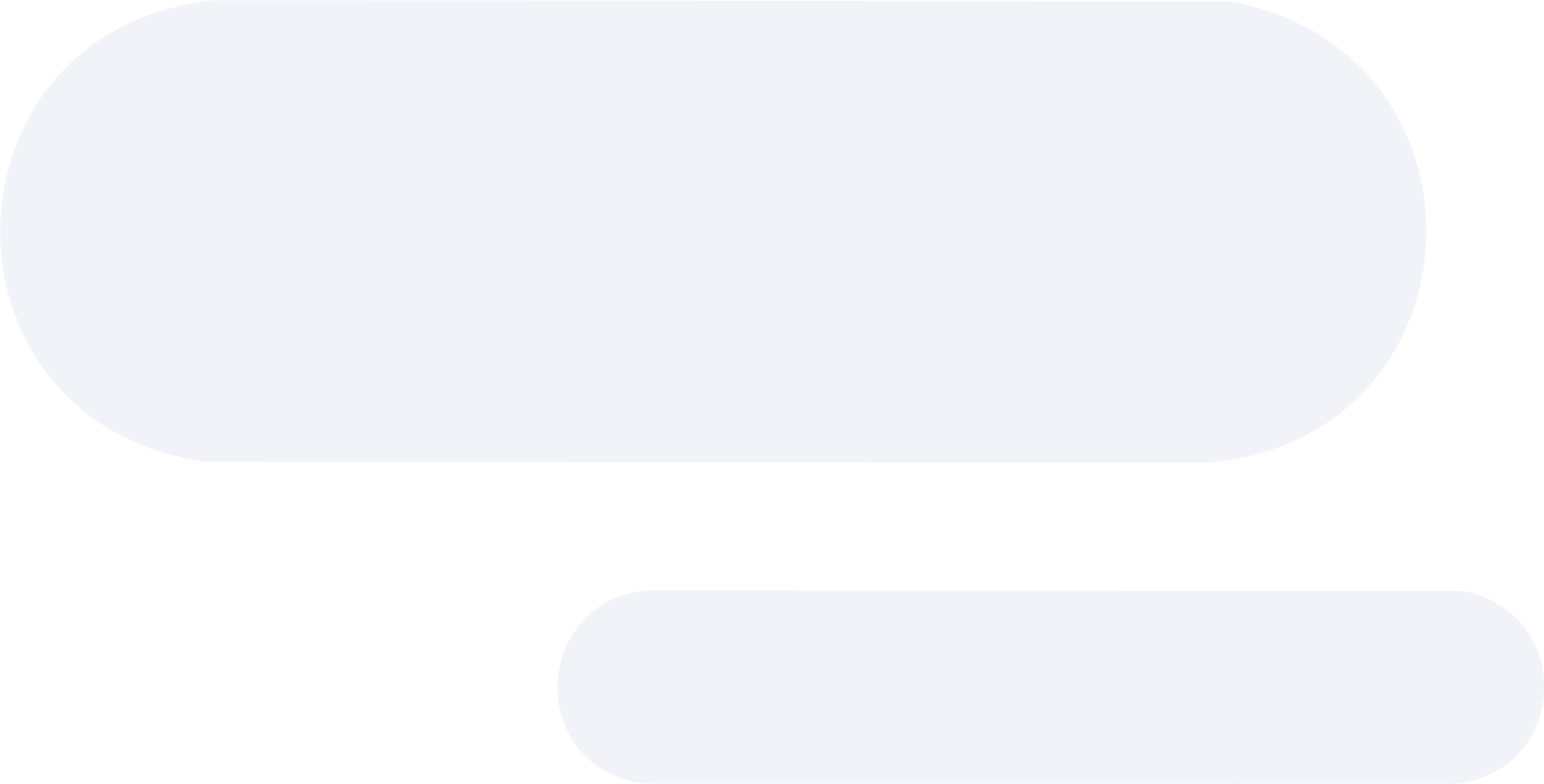 Blue rounded rectangle with a smaller blue rounded rectangle underneath.