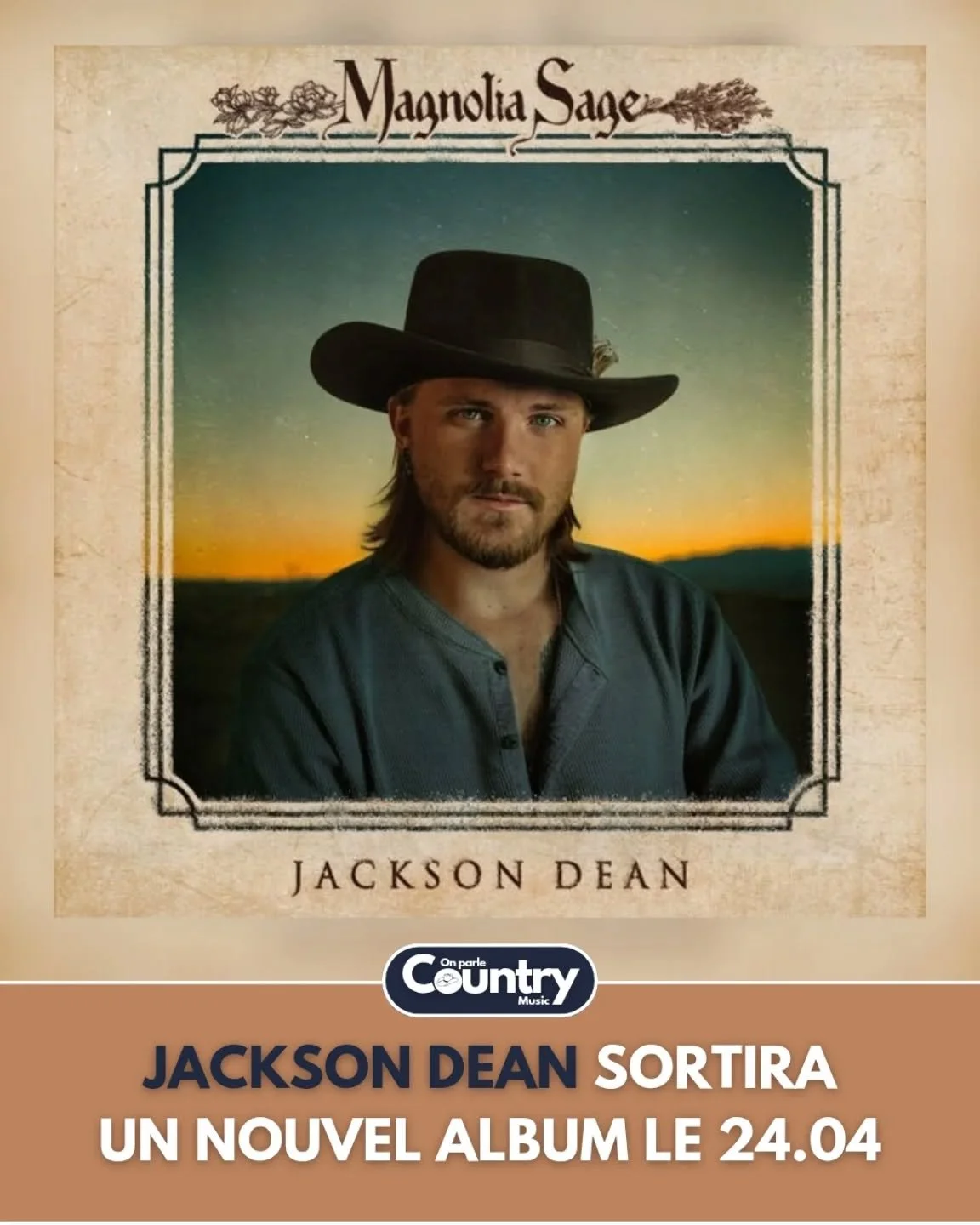 @thejacksondean qui a sorti son dernier titre &ldquo;Hey Mississippi&rdquo; aujourd&rsquo;hui a &eacute;galement annonc&eacute; il y a quelques jours son nouvel album &ldquo;Magnolia Sage&rdquo; pour le 24 avril prochain 💿
 
#OPCM #countrymusic #hey