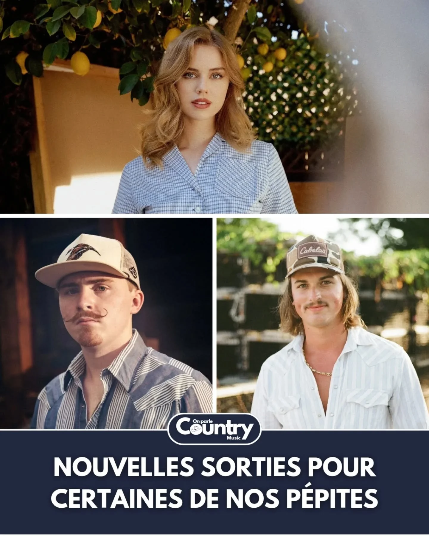 Vendredi jour de sorties et m&ecirc;me si Luke Combs prend toute la lumi&egrave;re aujourd&rsquo;hui, 3 de nos artistes p&eacute;pites nous offrent &eacute;galement un nouveau titre ✌🏻

D&eacute;couvrez sans attendre ces nouvelles chansons d&rsquo;@