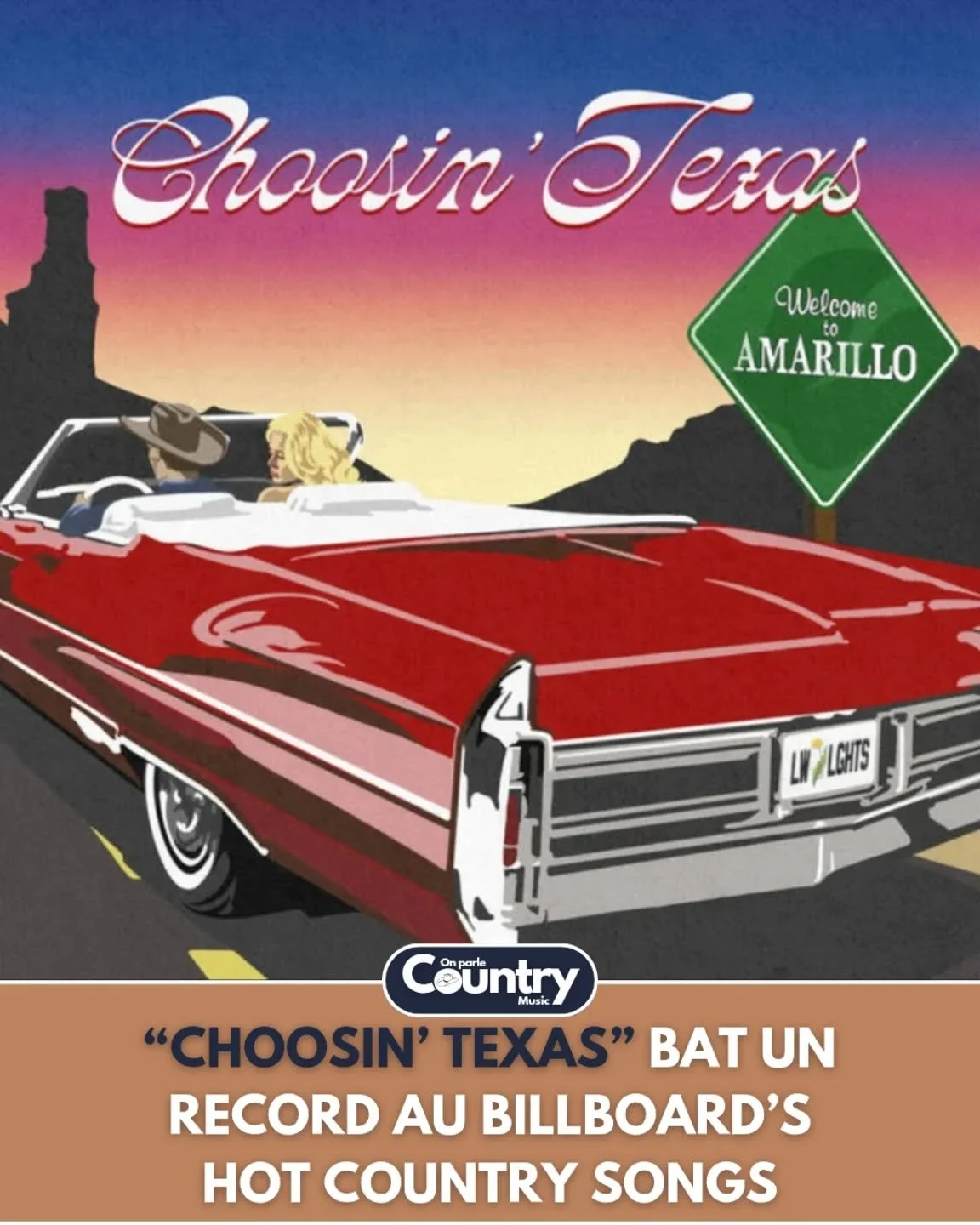 &laquo;Choosin' Texas&raquo; reste n&deg;1 du chart Billboard Hot Country Songs pour la 28e semaine cons&eacute;cutive, un nouveau record &agrave; l&rsquo;actif d&rsquo;un titre d&eacute;j&agrave; culte 🏆

La chanson d&rsquo;@ellalangleymusic d&eacu