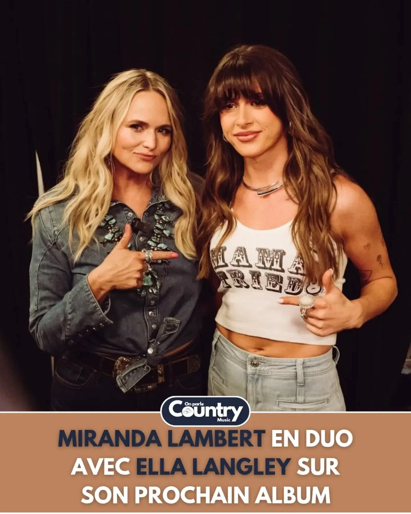 @mirandalambert a confirm&eacute; qu&rsquo;@ellalangleymusic appara&icirc;tra sur son prochain album &ldquo;Crisco&rdquo; sur une collab&rsquo; intitul&eacute;e &ldquo;Snakeskin Boots&rdquo; 🤝

Pour rappel, l&rsquo;album sortira le vendredi 2 octobr