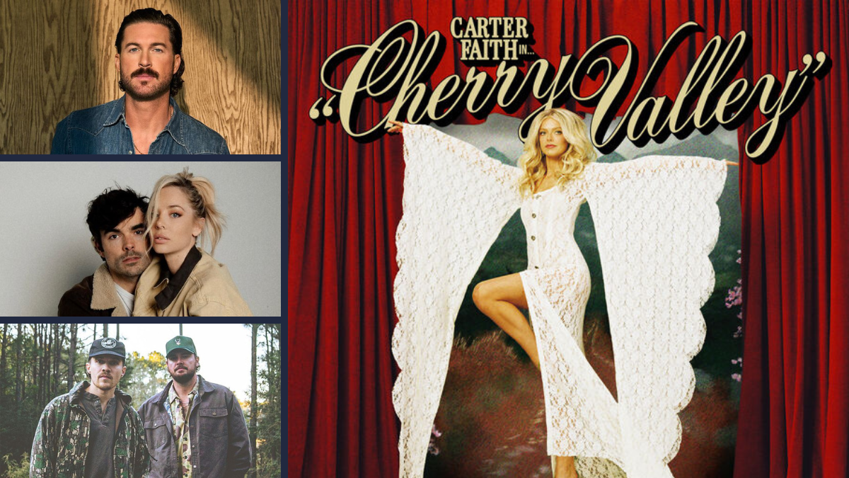 Montage photo de Carter Faith, Riley Green, Thelma & James et Muscadine Bloodline