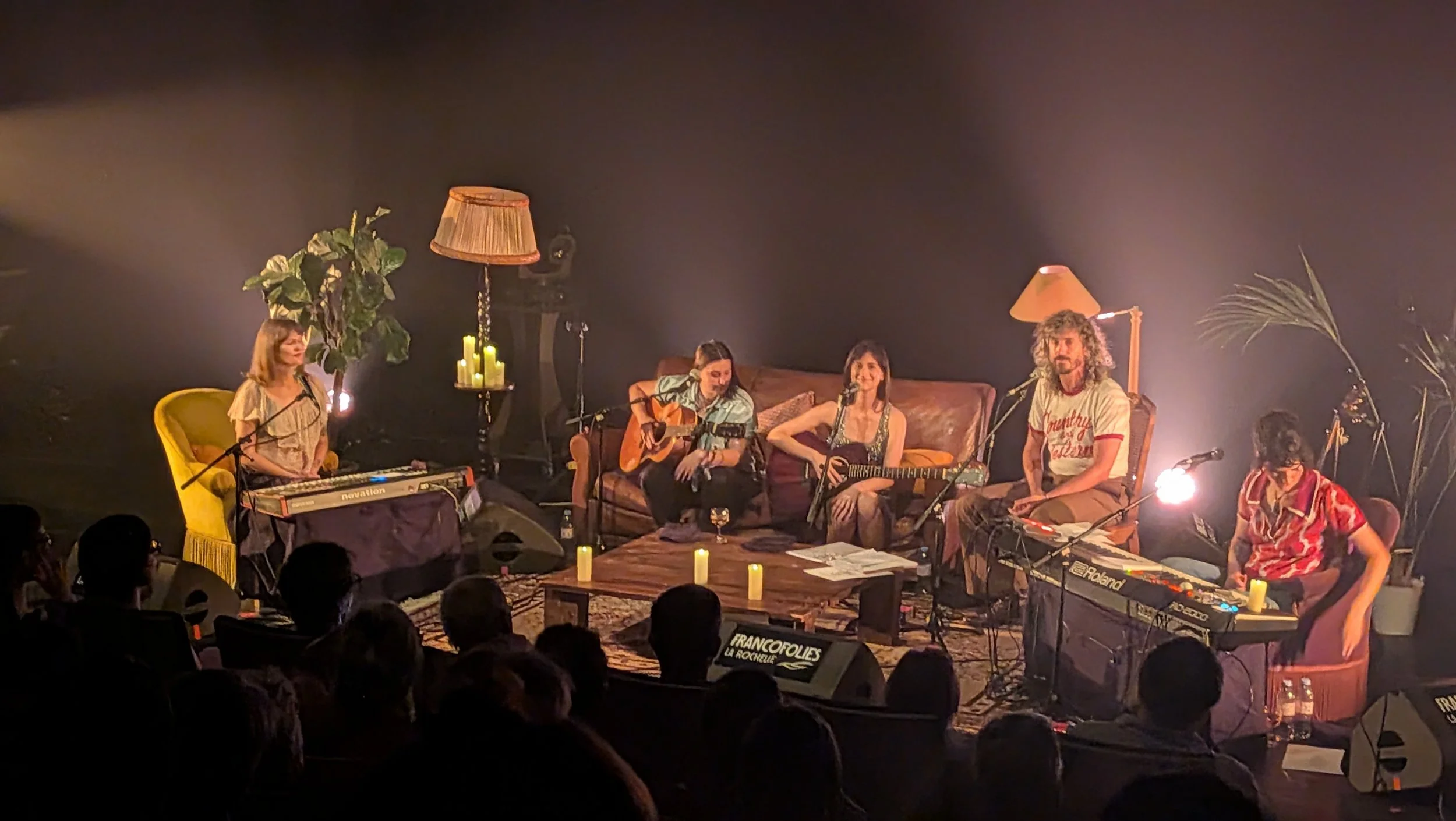 Photo de la soirée "French Stories from Nashville" des Francofolies de La Rochelle 2026 avec Baptiste W. HamonKatie Pruitt, Karalyne Winegarner, Morgane Imbeaud et Adela Jens