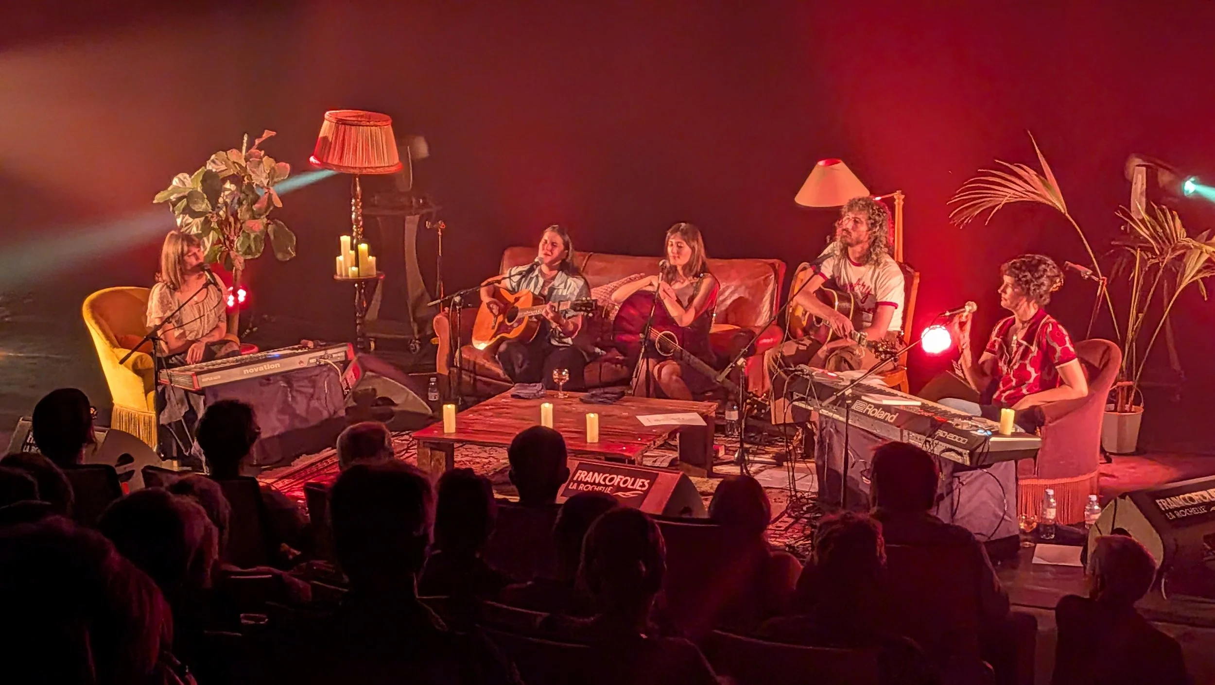 Photo de la soirée "French Stories from Nashville" des Francofolies de La Rochelle 2026 avec Baptiste W. HamonKatie Pruitt, Karalyne Winegarner, Morgane Imbeaud et Adela Jens