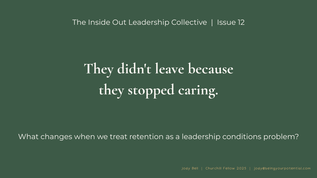 Staying in the profession as a leader