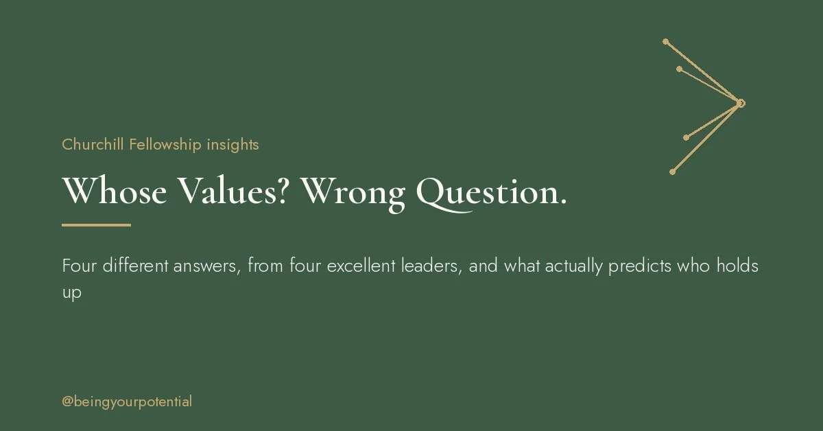 Whose Values? Wrong Question.