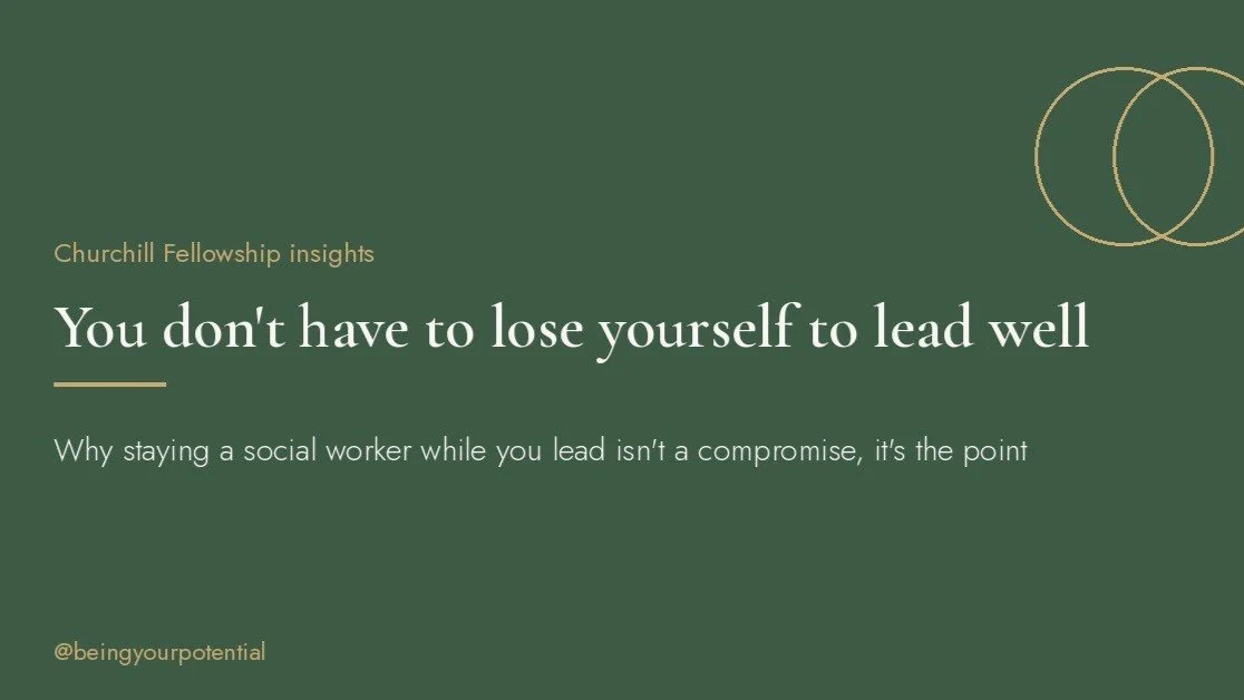 You Don't Have to Lose Yourself to Lead Well