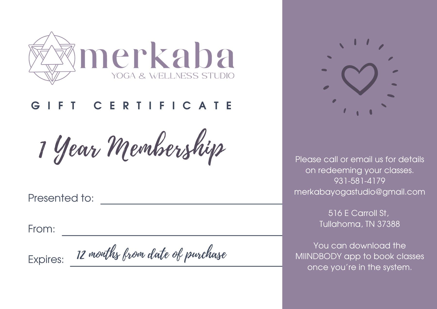 GIFT CARD   (Membership)