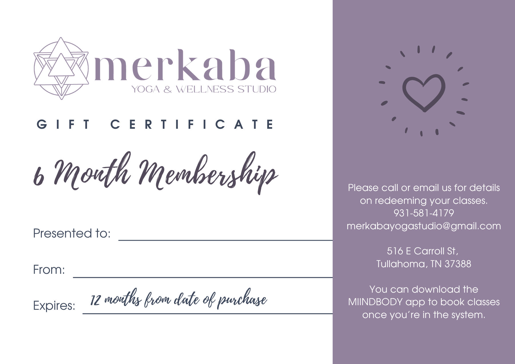 GIFT CARD   (Membership)